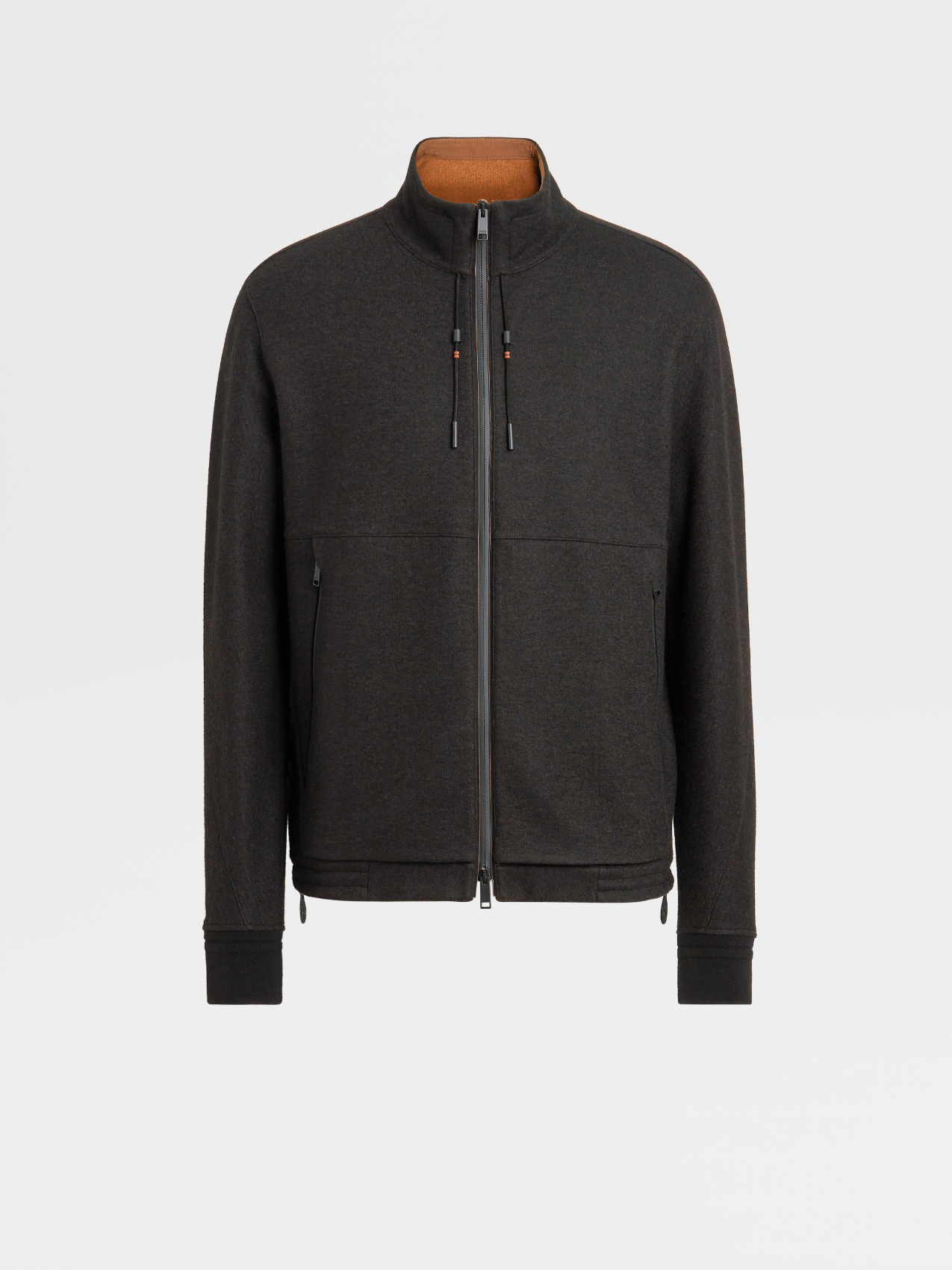 Cashmere and Silk Blend Full Zip Sweatshirt
